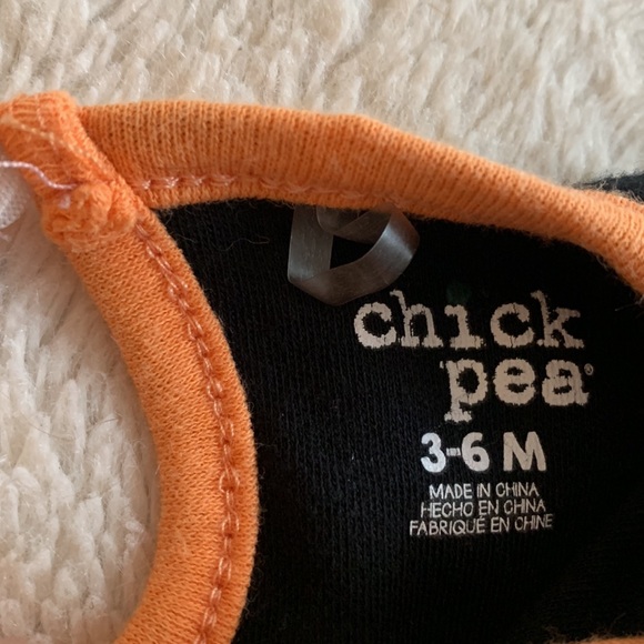 Chick Pea Black & Orange Unicorn Cat Onesie EUC 3-6M - Picture 4 of 6